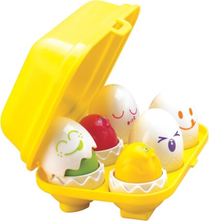 Toomies Hide & Squeak Eggs Toddler Toys - Matching and Sorting Games - Toddler Sensory Toys for Hand Eye Coordination and Color Recognition - Ages 6 Months and Up